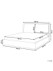 Beliani Wasserbett BAJONNA in Beige/Schwarz - (W) 180 x (H) 94 x (L) 235 cm