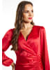 faina Damen Minikleid Aus Satin in Rot