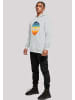 F4NT4STIC Hoodie Alien Sonnenuntergang Retro in grau meliert