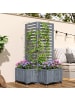 ABRIHOME Pflanzkübel in Anthrazit mit Spalier Klapprädern für Garten Terrasse