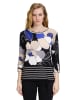 Betty Barclay Feinstrickpullover mit Blumenprint in Schwarz/Blau