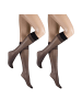 Hudson Feinkniestrümpfe Simply 20 To Go 2-Pack druckfreier Bund in Black