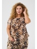 KAFFE curve Kurzarm-Bluse KCami Loose fit in Leopard Print