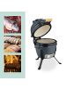 relaxdays Kamado Grill in Grau - Ø 32 cm