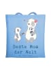 Mr. & Mrs. Panda Tragetasche Panda Beste Mom der Welt mit Spruch in Sky Blue