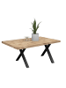 58 aufm Kessel ESSTISCH Elgin 4 210x80x100 Metall+Holzwerkstoff Schwarz/Viking Oak