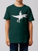 wat? Apparel T-Shirt Astronaut on T-Rex in Dunkelgrün