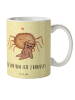 Mr. & Mrs. Panda Tasse Spinne Agathe Teddy mit Spruch in Gelb Pastell