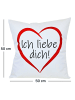 JACK Outdoor Dekokissen Motiv 50x50cm Ich liebe dich in Weiß/Rot