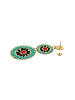 IZIA Women Earrings in Turquoise Multicolor