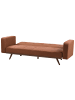Beliani Schlafsofa HJULBY in Braun - (W) 220 x (H) 90 x (L) 82 cm