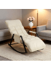 Home Nature Wohnkonzept Relaxliege Liegestuhl in Creme 150x62x104 cm