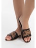 usha FESTIVAL Damen Sandalen Aus Leder in Schwarz