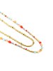 Luxenter Halskette aus 925er Sterlingsilber und Kristall mit 18K Gelbgold-Finish