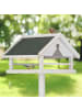 relaxdays Vogelfutterhaus in Weiß/ Grün - (B)62 x (H)120 x (T)55 cm