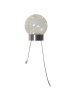 STAR Trading LED Solar Kugel 3in1 Balkonleuchte Tischlampe Wegleuchte D:12cm in klar