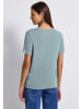 Street One Silk-Look Shirt mit Wording in Blau