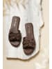 Aniston SHOES Pantolette in braun-schwarz