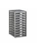 Schubladenbox 10 Fächer in Silber - (B)27,5 x (H)55 x (T)35,5 cm