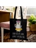 Mr. & Mrs. Panda Tragetasche Sommer Hippie mit Spruch in Schwarz