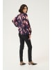 Kaffe Langarm-Bluse KAdunora A-shape in Purple Blurry Graphics