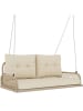 Outsunny Rattan-Hollywoodschaukel,115L x 66B x 44H cm,Beige