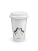 Mr. & Mrs. Panda Kaffeebecher To Go Pinguine Kuss ohne Spruch in Weiß