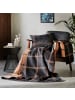 LOOKS by Wolfgang Joop Jacquard, Baumwollmischung Wohndecke in grau/orange