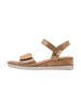 Tamaris Sandalen mit Keilabsatz und Klettverschluss Braun