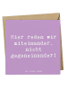 Mr. & Mrs. Panda Geschenkkarte Spruch Konflikte friedlich lösen ... in Lavendeltraum