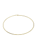 Schmuckador Halsreif Omega 1,5mm - 50cm - 750 Gelbgold mit Schraubverschluss in gold