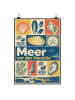 Mr. & Mrs. Panda Print Muscheln retro Design mit Spruch in Weiß