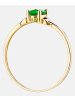Diamant L'éternel Ring aus 375 Gelbgold mit Zirkonia mit Smaragd