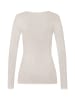 Hanro Longsleeve Woolen Lace in misty white