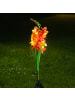 MARELIDA LED Solar Gartenstecker Gladiole Blume in rot - H: 81cm