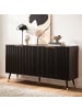 FineBuy Sideboard in Schwarz / Spanplatte / 150x39x81