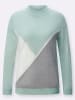 WITT WEIDEN Pullover in kalkmint-steingrau-gemustert