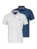 Lerros Poloshirt Basic in blau / weiß