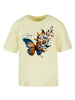 F4NT4STIC Ladies Everyday T-Shirt Schmetterling in softyellow