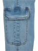 Urban Classics Urban Classics Damen Ladies Organic Stretch Denim Cargo Pants in clearblue bleached