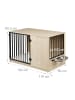 relaxdays Hundekäfig in Grau/ Schwarz - (B)102 x (H)65,5 x (T)60 cm
