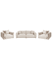 Beliani 3-tlg Sitzgruppe LUVOS in Beige/Braun
