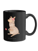 Mr. & Mrs. Panda Tasse Alpaka Blume ohne Spruch in Schwarz