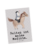 Mr. & Mrs. Panda Grußkarte Pferd Reiten mit Spruch in Grau Pastell
