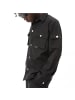 COFI 1453 HemdjackeKnöpfen und Taschen langarm Overshirt Anthrazit S in Schwarz