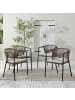 home24 Gartenstuhl Arin 4er-Set in Schwarz / Beige