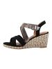Divine Factory Sandale mit Keilabsatz QL4353 Schwarz