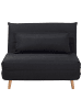 Beliani Einzelsofa SETTEN in Schwarz/Braun - (W) 104 x (H) 82 x (L) 90 cm