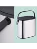 relaxdays Mülleimer in Silber/ Schwarz - 5 l