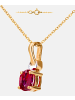 Diamant L'éternel Halskette mit Anhänger aus 375 Gelbgold mit Zirkonia mit Rubin